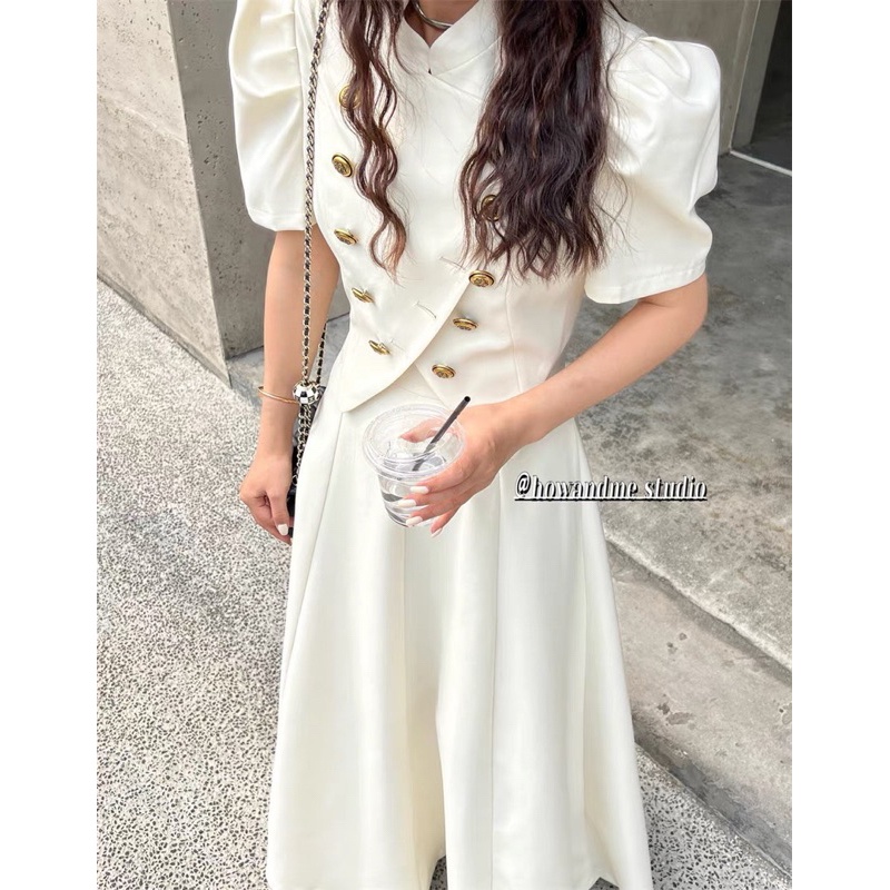 Set Dạ Áo Dạ Khuy Mix Chân Váy Dáng Dài Hàng 2 Lớp 2 Màu Kèm Ảnh Thật Erashop