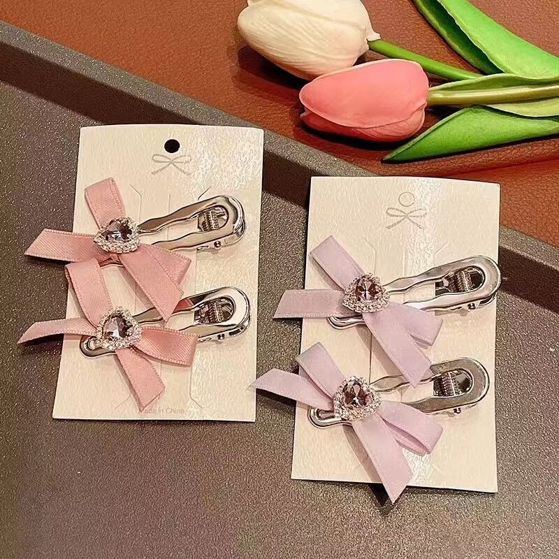 Kẹp Tóc Nơ Kim Loại Ngọt Ngào Cho Bé Gái 1 Cái