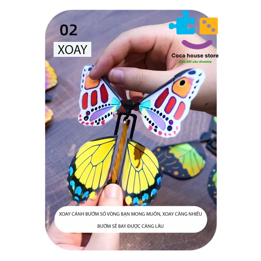Bộ Đồ Chơi Bướm Bay Ma Thuật Sáng Tạo DIY Tô Màu Cho Bướm, Đồ Chơi handmade tặng kèm bút chì màu, bút óng ánh