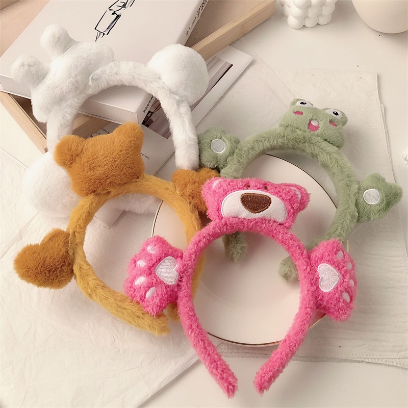 Băng Đô Cài Tóc Hình Thú Hoạt Hình Bằng Nhung Lông Thời Trang - HSU