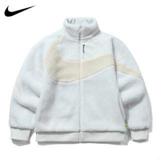 Áo Khoác nike Chính Hãng 100% Da Lộn Thêu logo Lông Cừu Có Thể Đảo Ngược Cho Nam Và Nữ