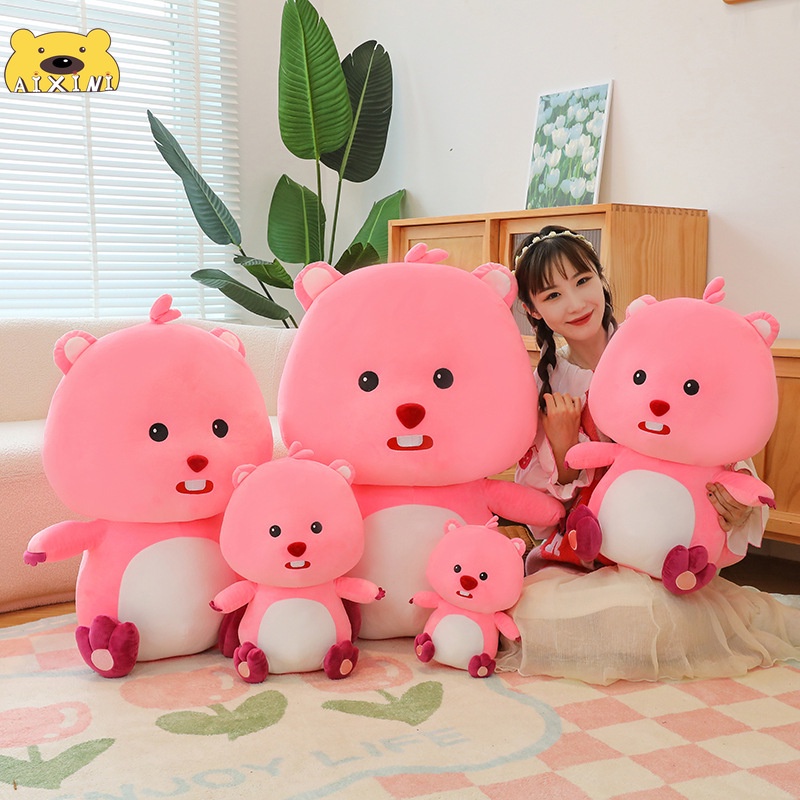 [SẴN-80cm] AIXINI Gấu bông Pororo Chú chim cánh cụt nhỏ Gấu bông Hải ly hồng Gấu bông Pororo Loopy đánh yêu