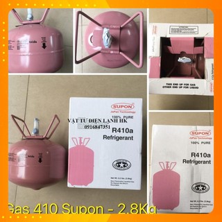 Gas lạnh điều hòa máy lạnh r410 2,8Kg - Môi chất lạnh nạp ga R410a hãng SUPON 410 loại 2.8kg 3kg Xịn