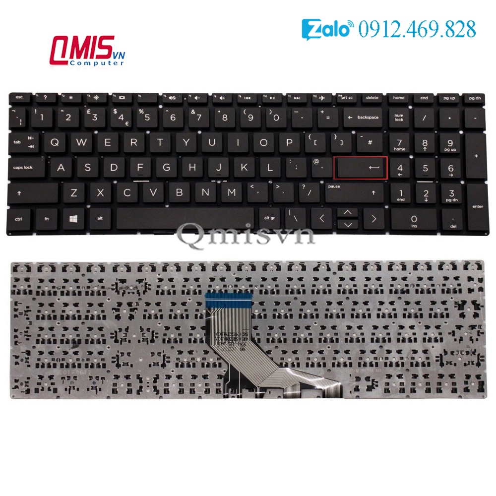 Bàn phím laptop Hp 15-da 15t-da 15-db 15-cs 15-dk 15-dr 15-dw 15-du 15s-du 15-dy 15s-dy 15s-eq 15-ef 15-gw 17-ca 17-by