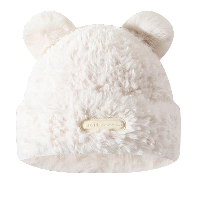 Mũ Trùm Đầu Giữ Ấm Tai Bằng Lông Nhung Dễ Thương Xinh Xắn Phong Cách Hàn Quốc