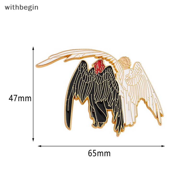 Wit good omens Ghim Cài Áo Bằng Kim Loại Cứng Hình Thiên Thần Quỷ aziraphale Và Quạ n