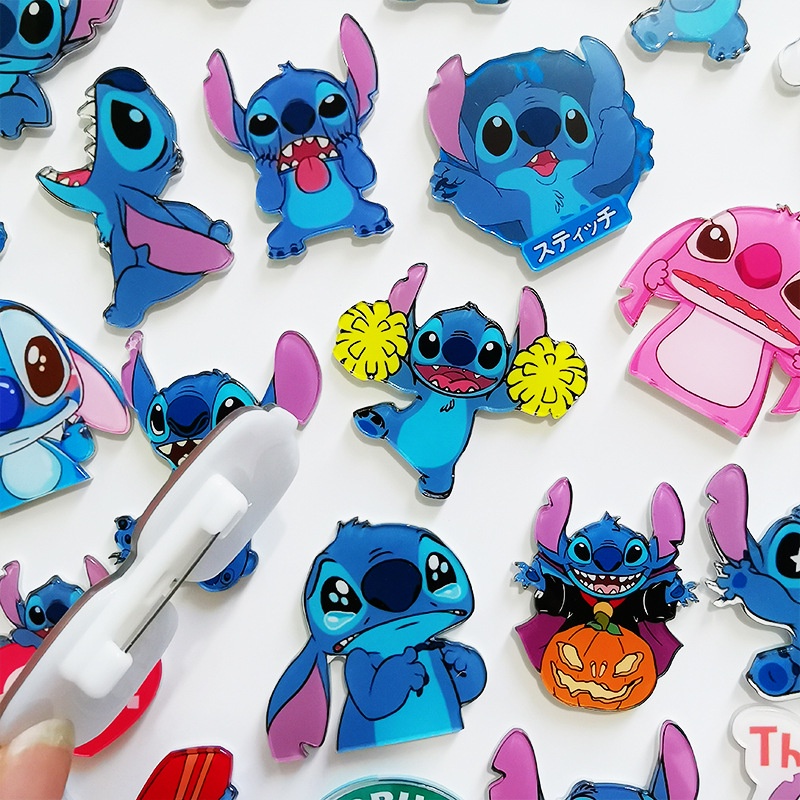 Ghim Cài Áo Bằng acrylic Hình stitch disney Đáng Yêu