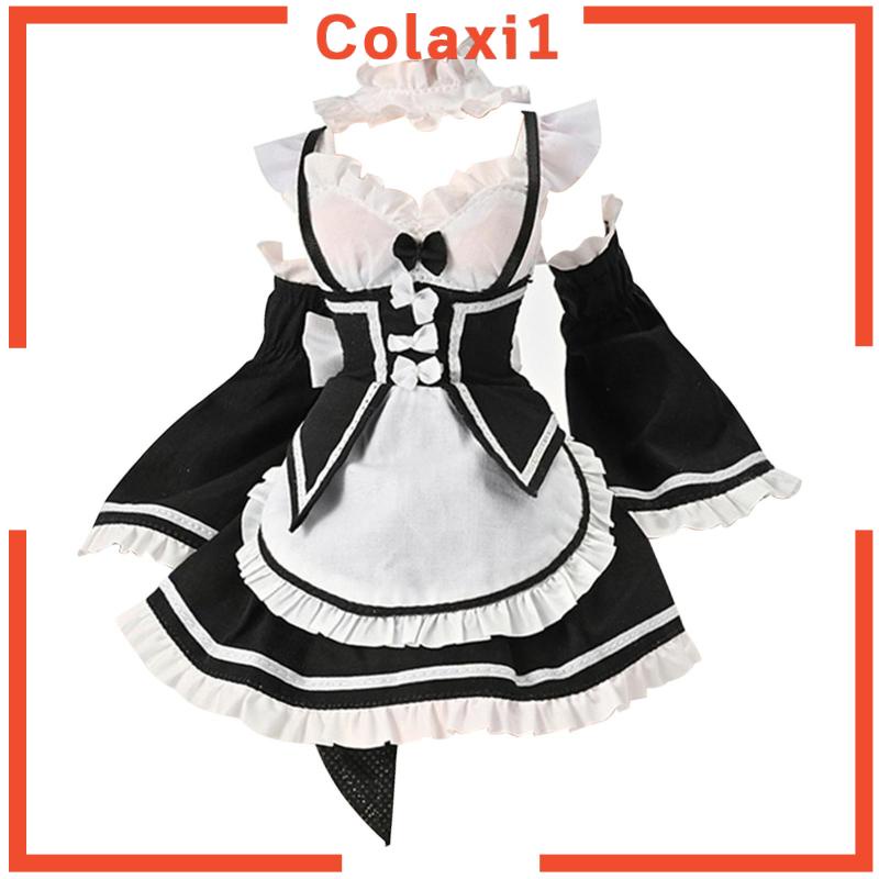 Bộ Trang Phục Hóa Trang Cô Hầu Gái Tỉ Lệ 1 / 6 Cho Búp Bê 12 inch