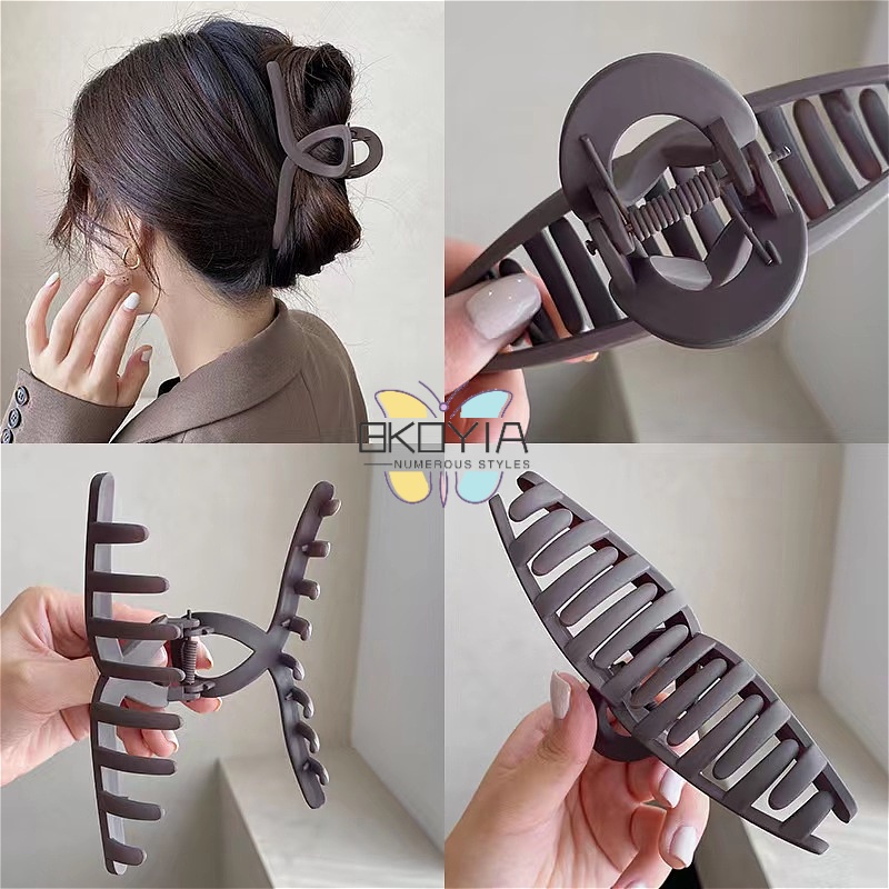 Kẹp Tóc Lớn Màu Sắc Mờ Phong Cách Nhật Hàn