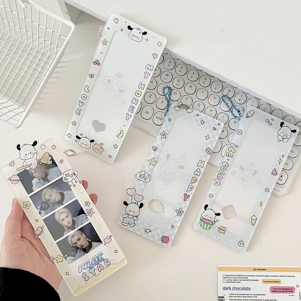 Dễ Thương Ví Đựng Thẻ idol Để Bàn Bằng acrylic Họa Tiết Chân Cún Đáng Yêu