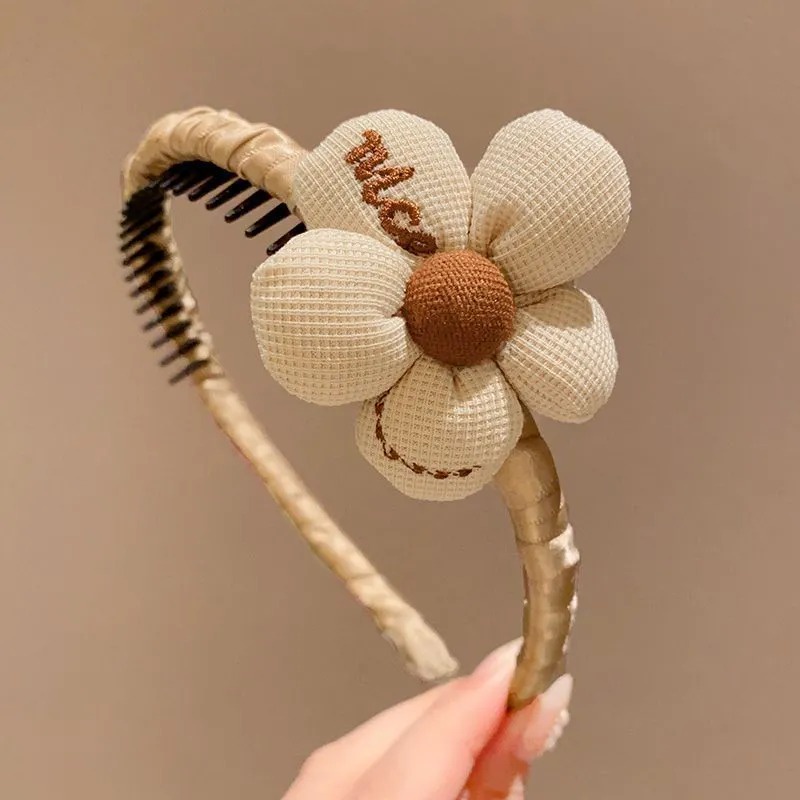 Băng Đô Cài Tóc Cho Bé Chống Trượt Đính Hoa Dễ Thương Cho Bé Gái