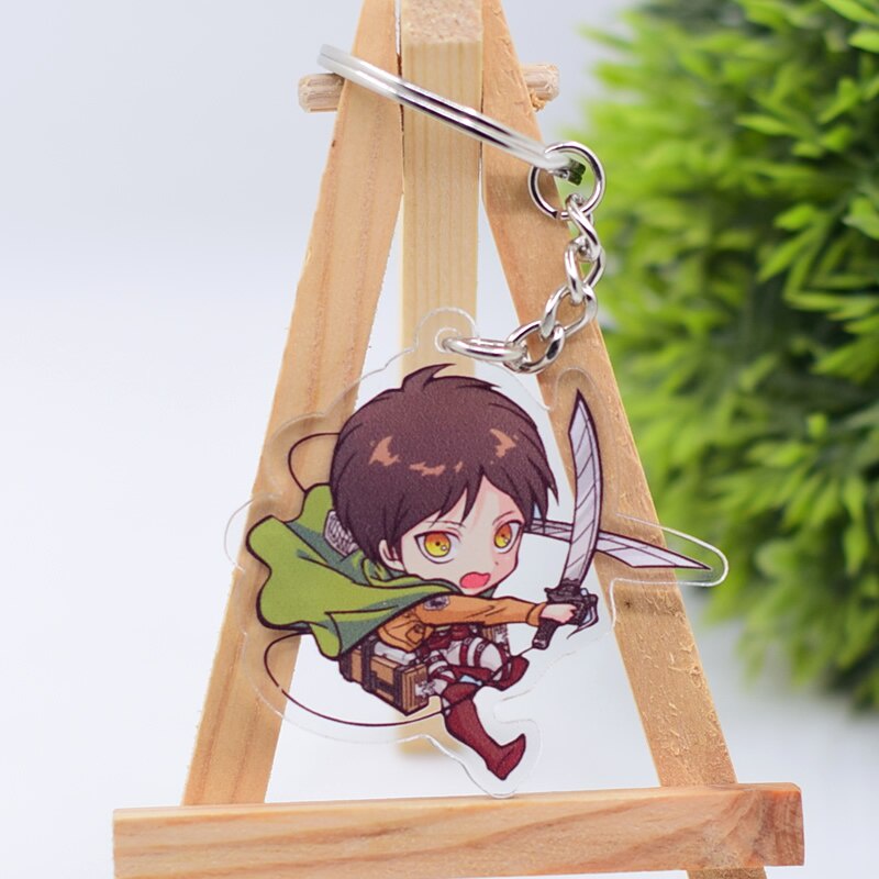 Móc khoá Anime Manga 7 Styles Attack on Titan Keychain Shingeki no Kyojin Phụ Kiện Trang Trí Túi xách Balo 2 mặt rõ nét