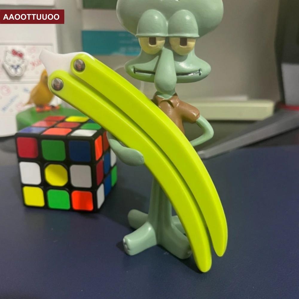 Tiktok Đồ Chơi Bướm 3d Bằng Nhựa Màu Xanh Lá Cây Vui Nhộn Sáng Tạo Làm Quà Tặng Bạn Thân Cho Trẻ Em