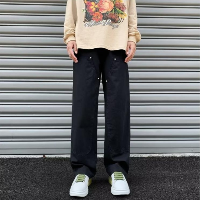 Quần Dài Ống Rộng Màu Cà Phê Phong Cách Đường Phố Mỹ Cá Tính Màu Sắc Cà Phê Dành Cho Nam