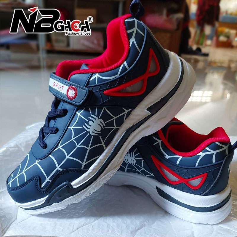 Giày Thể Thao Da pu Mềm Chống Nước In Hình Người Nhện Thời Trang Mùa Thu Cho Bé #828D