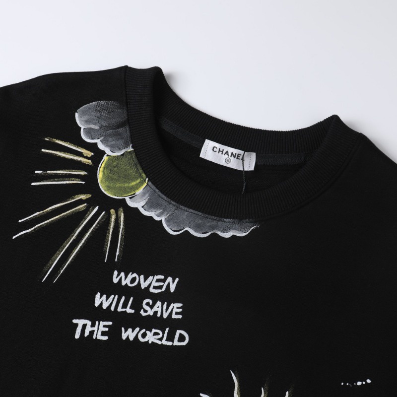 Áo hoodie Cổ Tròn Họa Tiết Vẽ Tay 23ss Thời Trang Cho Nam Nữ