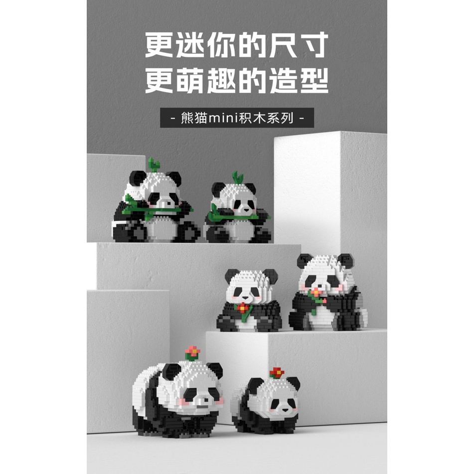 Đồ Chơi Xếp Hình lego Gấu Trúc mini Dễ Thương