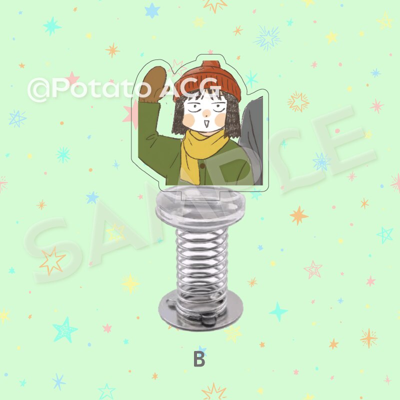 Mô hình standee lò xo Skip and Loafer Spring Shake Acrylic Iwamura Mitsumi Anime Keychain phụ kiện trang trí dễ thương