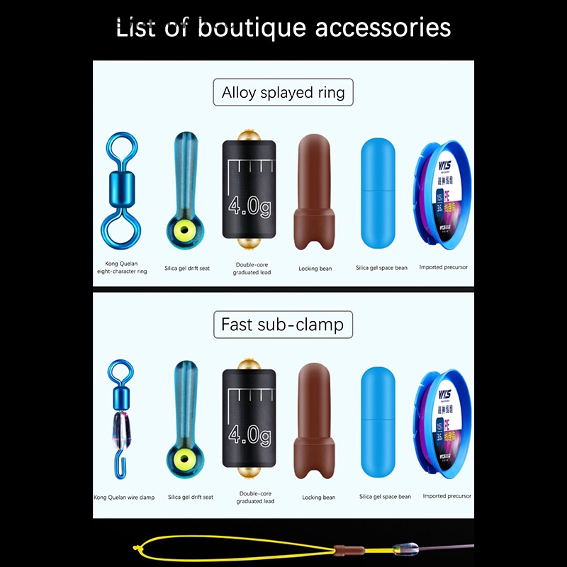 Dây Trục Câu Đài Buộc Sẵn Cước Câu Cá Tàng Hình DC-8