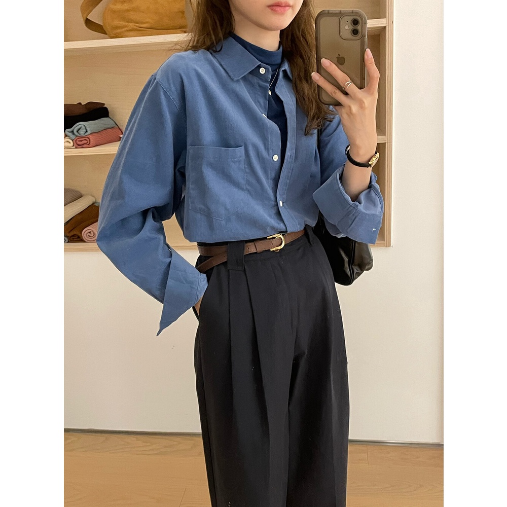Giày Thể Thao mibu  ✨Áo Sơ Mi Nhung Kẻ Phong Cách Hàn Quốc Đơn Giản