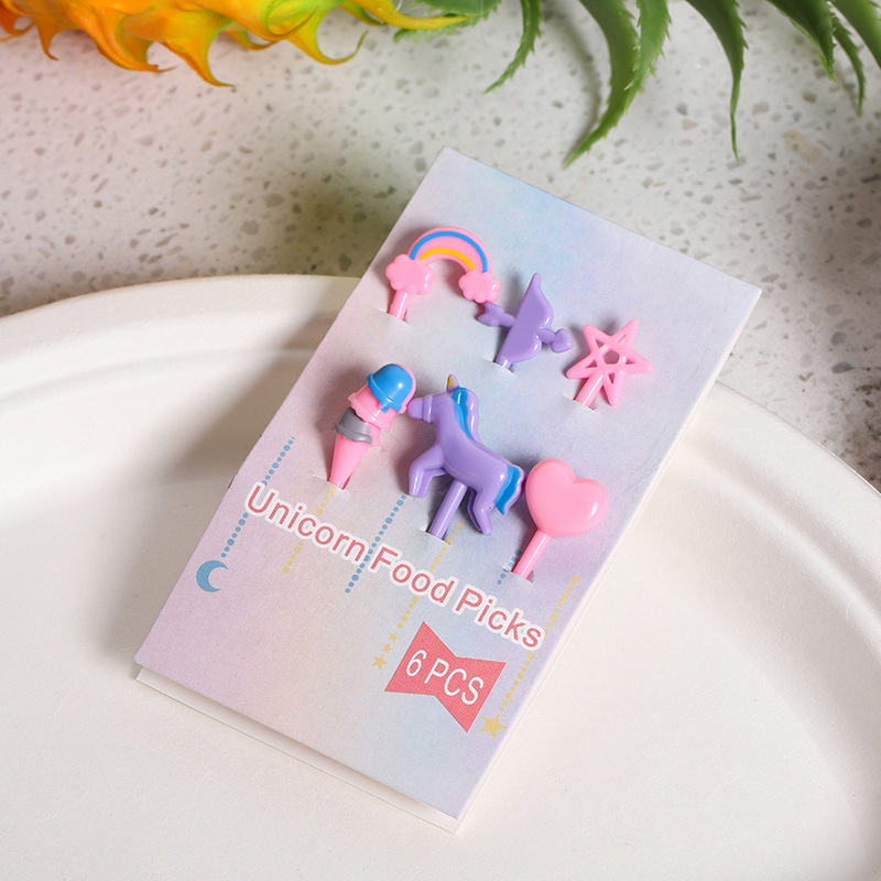 Bộ 10 Nĩa Ăn Trái Cây Hình Động Vật Vương Miện Dễ Thương