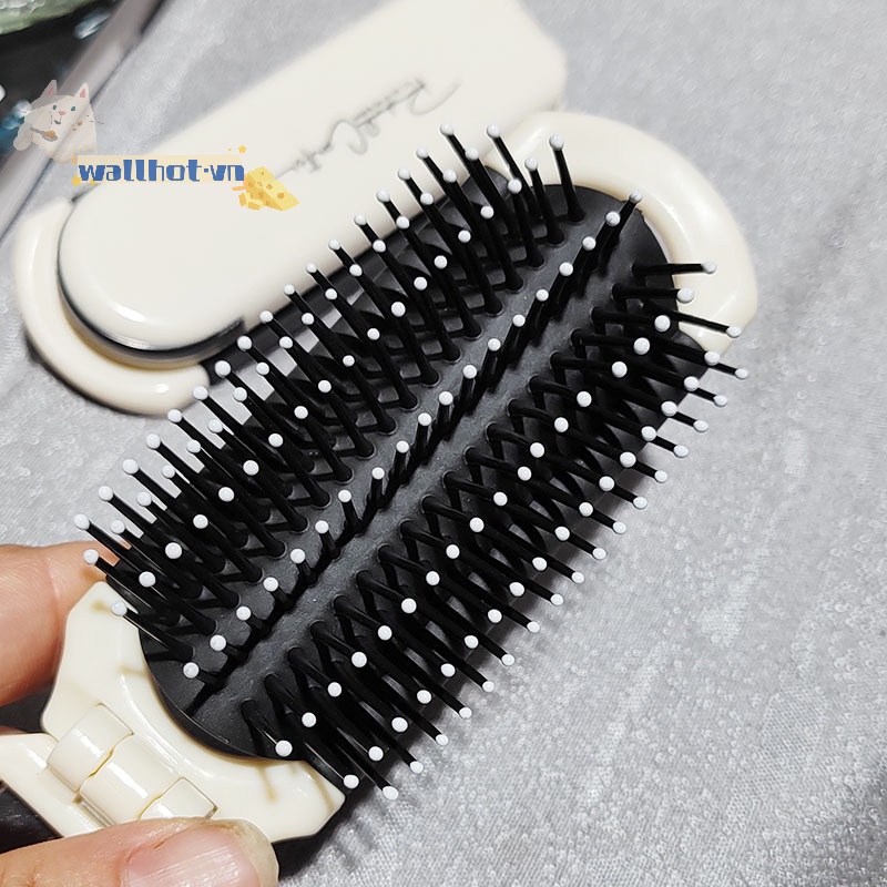 Lược Chải Tóc Mát Xa Da Đầu Chống Tĩnh Điện Có Gương Gấp Gọn mini