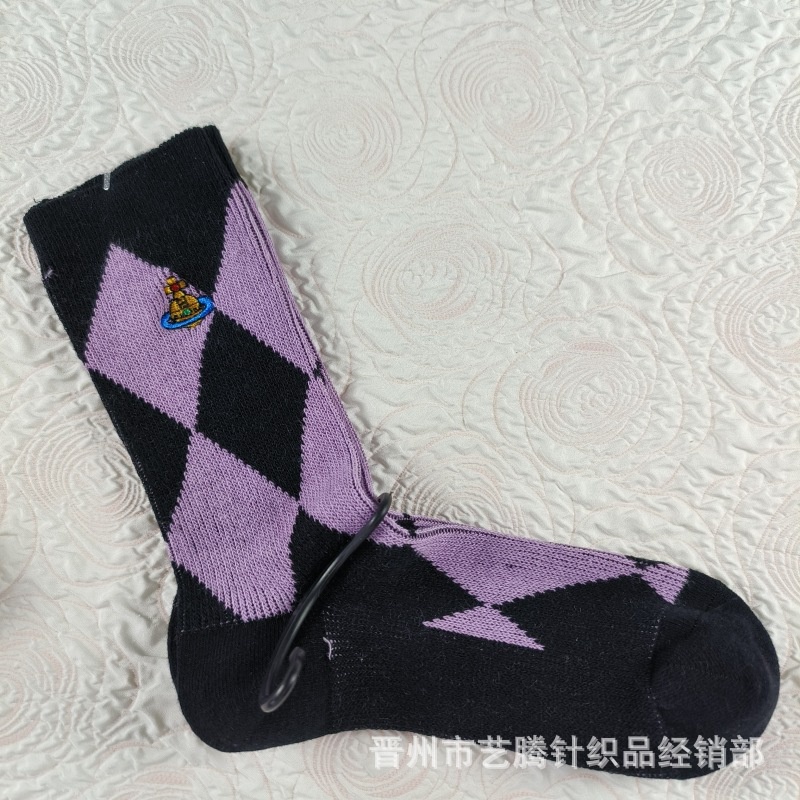 Vớ cotton Cổ Trung Thêu Họa Tiết Thời Trang Cho Nữ