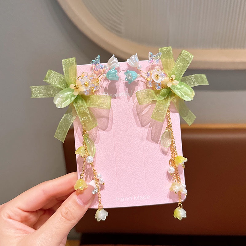 Kẹp Tóc Hình Bướm Phong Cách Trung Hoa Cổ Điển Cho Bé Gái