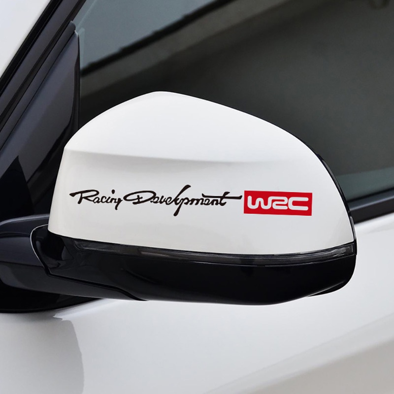 Bộ 4 Miếng Dán Decal Chữ Tiếng Anh wrc Trang Trí Ngoại Thất Xe Hơi Chống Thấm Nước