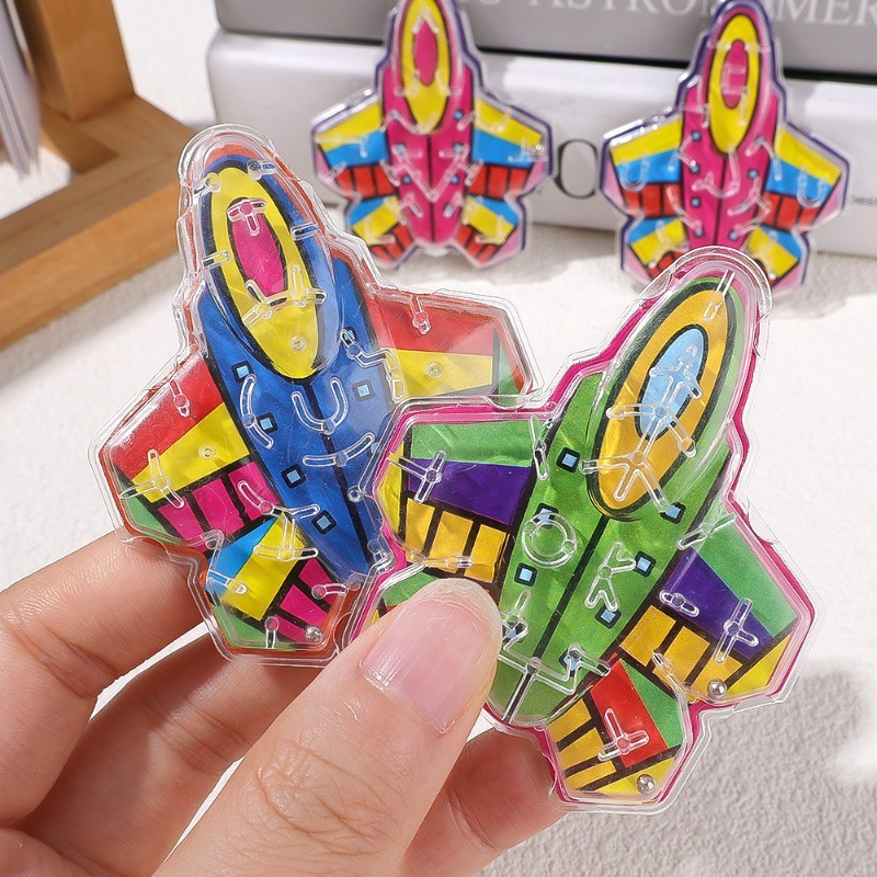 Đồ Chơi Xếp Hình Máy Bay Mê Cung Bóng Lăn mini Sáng Tạo Giáo Dục Sớm Cho Trẻ Em