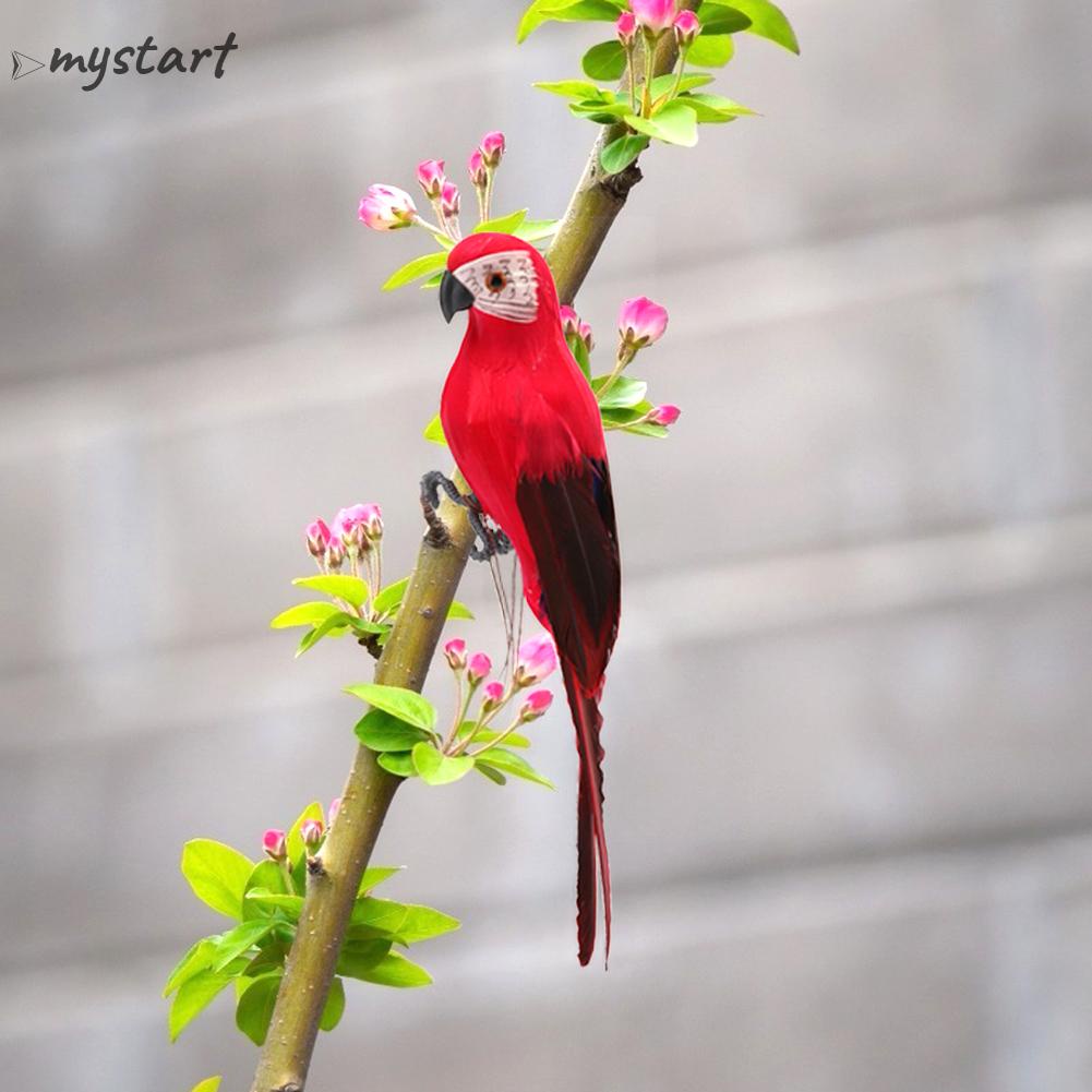 Đồ trang trí Chim Vẹt Giả Bằng Xốp Sáng Tạo Trang Trí Nhà Cửa