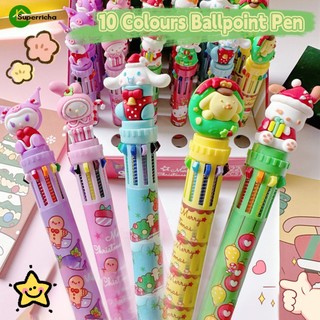 Sanrio bút bi 10 màu hoạt hình dễ thương