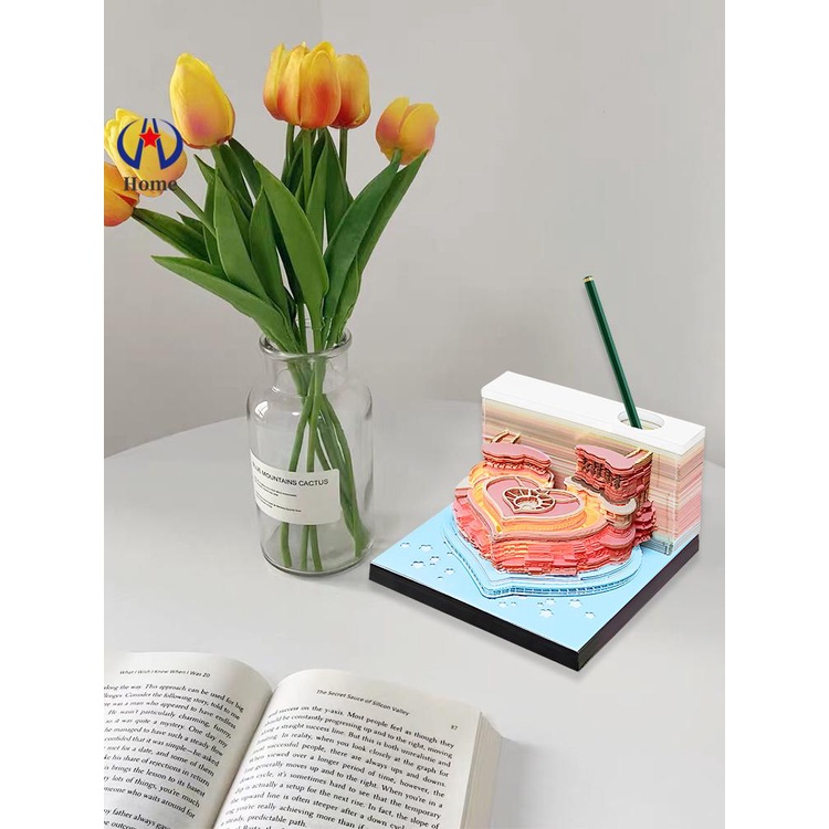 Lịch Để Bàn 3d Có Đèn led Và Giá Đỡ Bút Vẽ Hình Nghệ Thuật 3d Dành Cho Nhà Cửa / Văn Phòng Skc9123