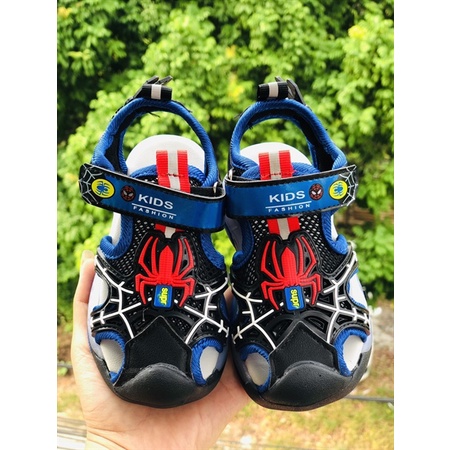 Dép Sandan Rọ Nhện Có Đèn Led 2 Màu Cho Bé Trai Quảng Châu Cao Cấp Mã 2086