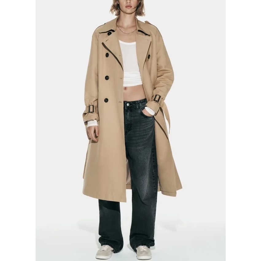 Zara Áo Khoác Nữ Dáng Dài Thời Trang Phong Cách 3918221