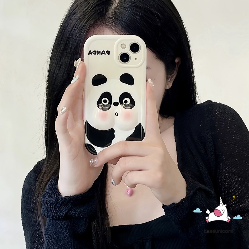 Ốp Điện Thoại Mềm Hình Gấu Trúc 3d Cho iphone 11 15 13 12 14 pro max 7plus 7 8 6s 6 15 plus xr x xs max se 2020