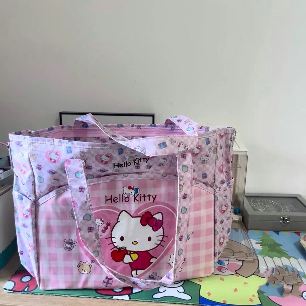Hellokitty Túi Xách Du Lịch Cỡ Lớn In Hình Hello Kitty Dễ Thương