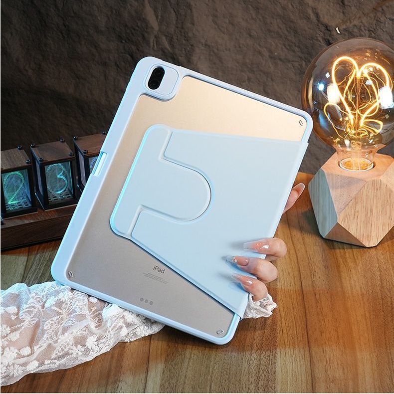 Bao Da Máy Tính Bảng Màu Trong Suốt Có Thể Xoay 360 Độ + Ngăn Đựng Bút Cho redmi pad se 11 2023 / xiaomi pad 5 pro / 6 pro 11 inch