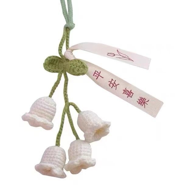 Móc Khóa Đan Len Thủ Công Phong Cách mori lily of the valley Dễ Thương