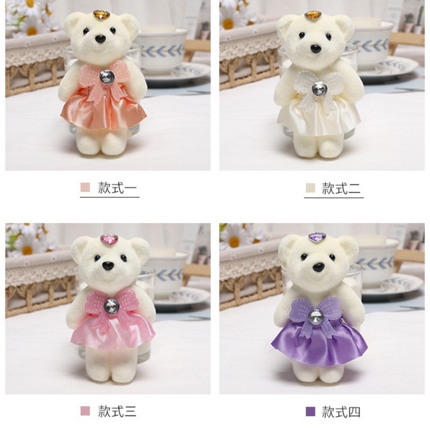 Móc Khóa Hình Gấu Teddy Mini 11cm Dễ Thương
