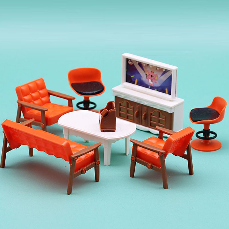 Mô Hình Ghế sofa Đồ Chơi Mini Trang Trí Phòng Khách Cho Bé