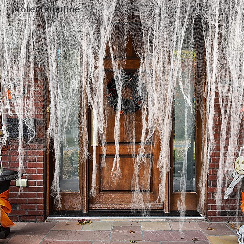Pr3vn Vải Gạc Màu Đen Hình Kinh Dị Trang Trí Nhà Cửa Dịp halloween
