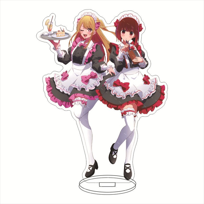 Mô hình Standee Oshi No Ko Maid Deacon Series Hoshino Ai Arima Kana Aqua Ruby Anime decor góc học tập để bàn
