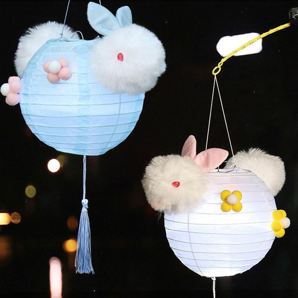 Diy Mặt Dây Chuyền Lồng Đèn Hình Thỏ Mặt Trăng k3x4