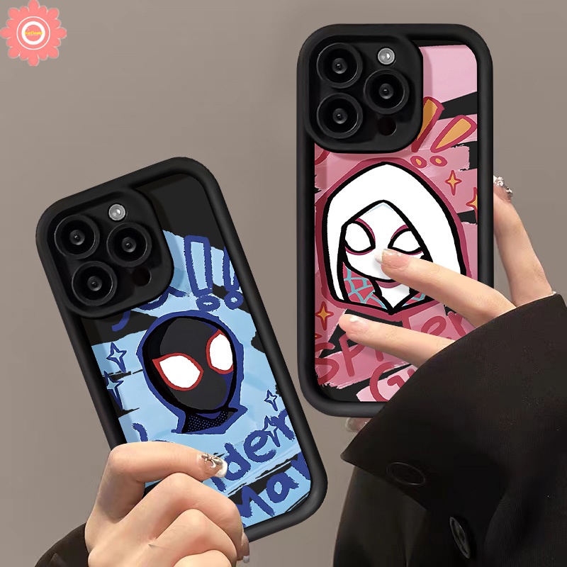 Dành Cho Oppo A60 A38 A77 A16 A58 A53 A15S A3s A16s A76 A57 A5s A96 A55 A74 A54s A98 A17k A1k A31 A7 A78 A17 A12 A9 Reno 8T 10 5F A52 Cặp Đôi Hoạt Hình Người Nhện Anime Marvel Ốp Lưng