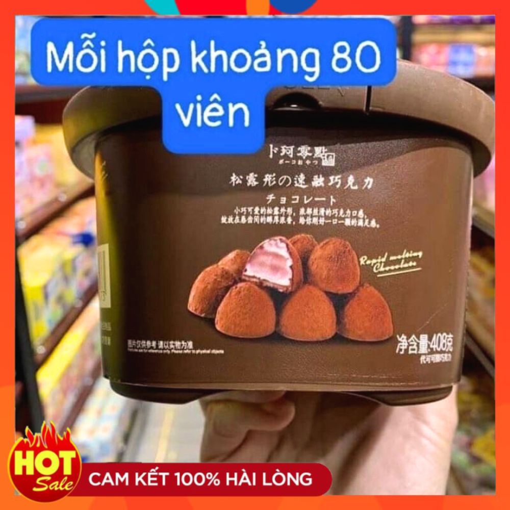 Nama socola 408g - Socola tươi, nama chocolate xô 80 viên!