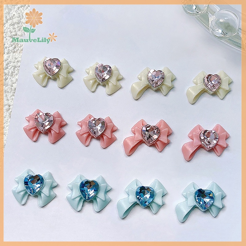 Set 10 Phụ Kiện Nơ 3d Đính Trang Trí Móng Tay