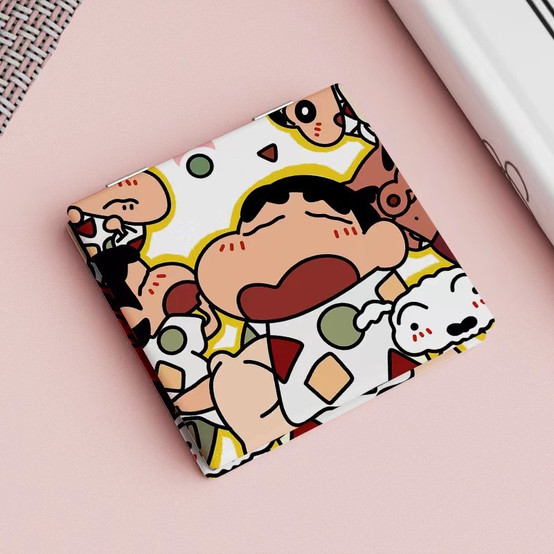 Dễ Thương Gương Trang Điểm Hai Mặt Chống Rơi Hình shin-chan Đáng Yêu
