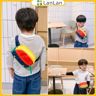 Lanlan Túi Đeo Chéo Ngực Đựng Tiền Xu Họa Tiết Xe Hơi Hoạt Hình Dễ Thương Cho Bé Trai