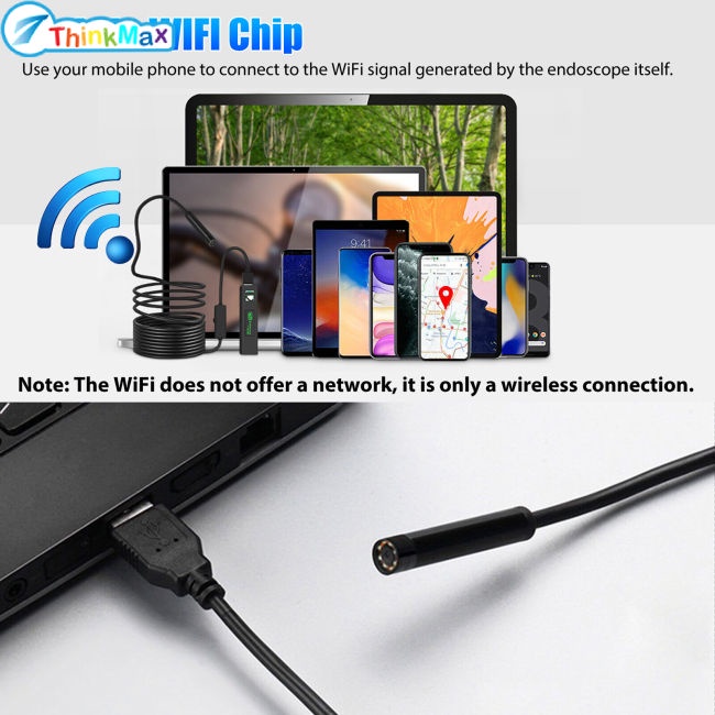 2023 biết! Camera Nội Soi Không Dây Kết Nối wifi hd Tương Thích Với ios android